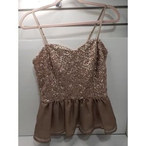 Charlotte Russe sequined Peplum M strappy